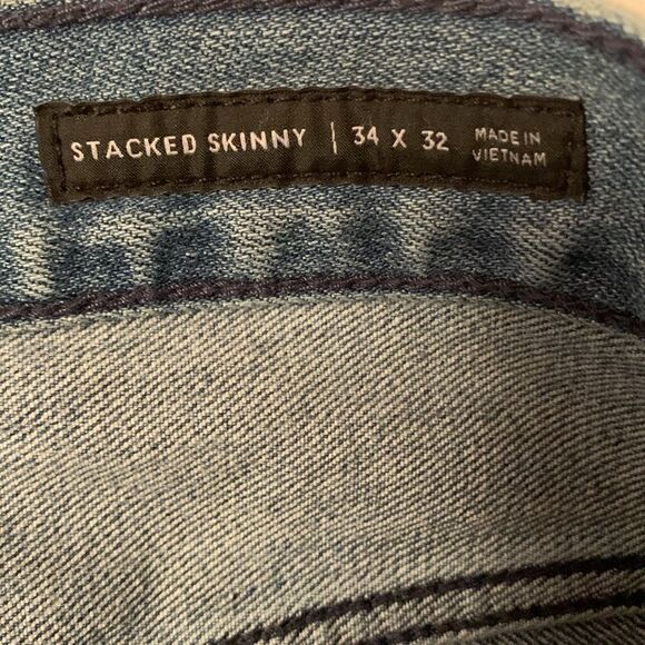 Men’s PacSun Stacked Skinny Motorcycle’s Jeans Denim Size 34/32 - Picture 9 of 10